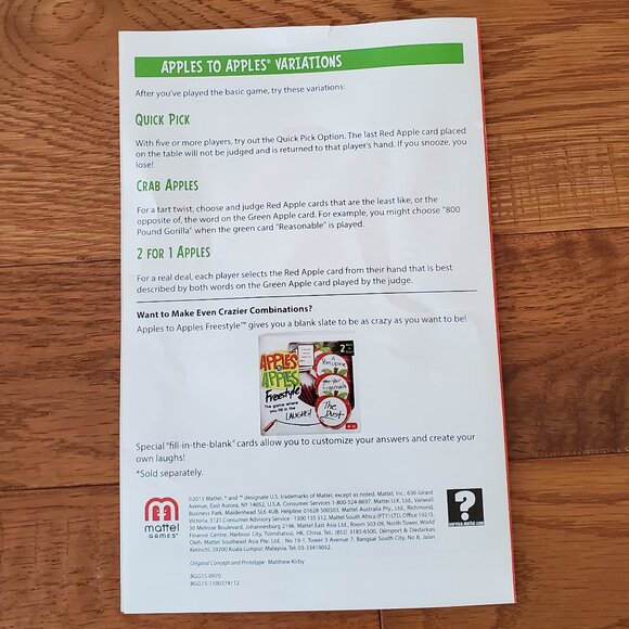 Apples To Apples Party Box Game The Game Of Hilarious Comparisons - Picture 6 of 6